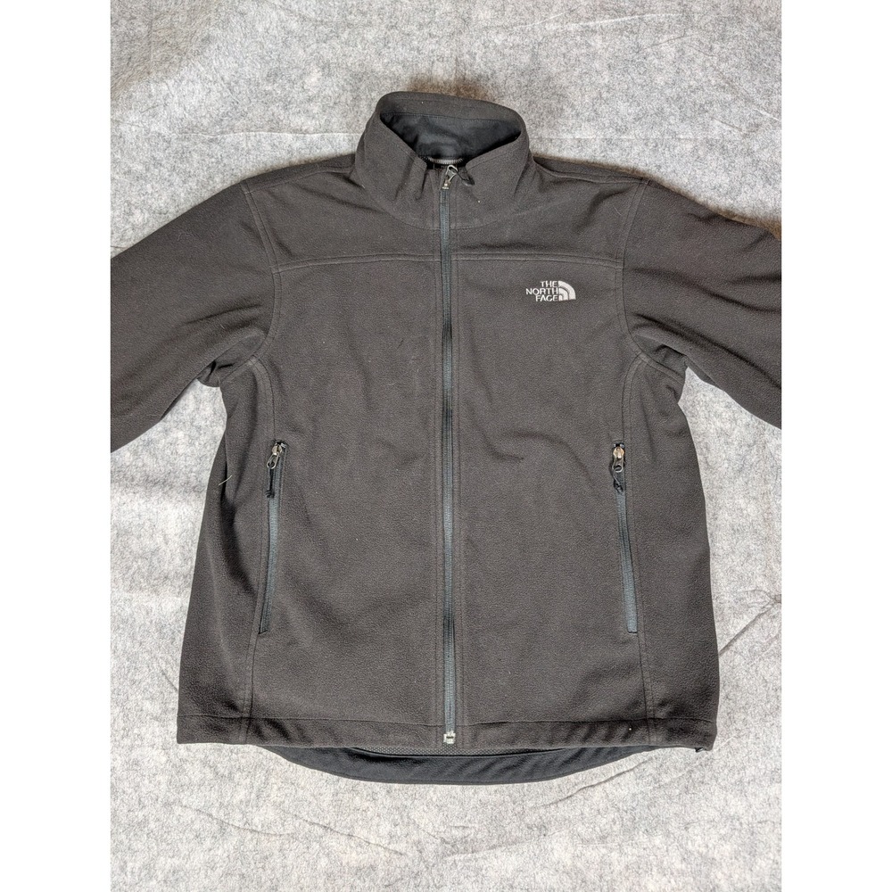 The North Face WindWall Fleece Jacket Full Zip Black Mens Outdoor Hiking Layer - Picture 6 of 12